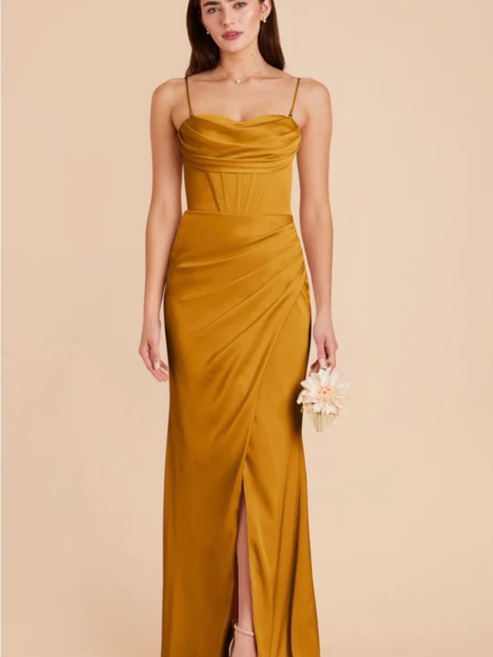 Birdy Grey Carrie Matte Satin dress size M in butterscotch - Picture 5 of 5